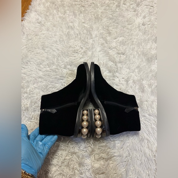 NICHOLAS KIRKWOOD Casati PEARL Black Suede Ankle BOOTS - Picture 13 of 16